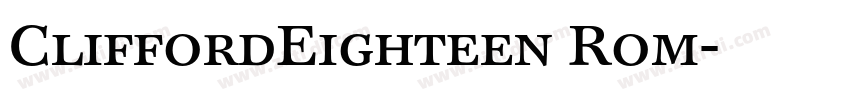 CliffordEighteen Rom字体转换